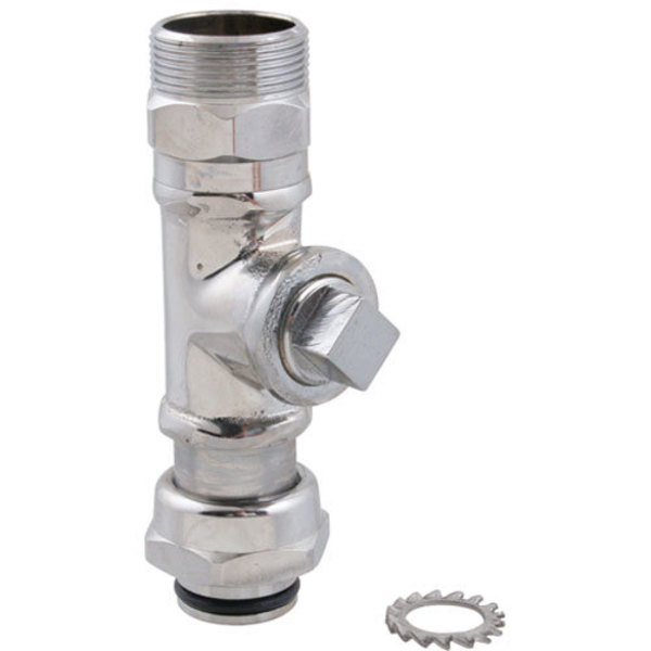 T&S Brass Tee, Swivel , Ez Install, Chrome -TEE-EZK